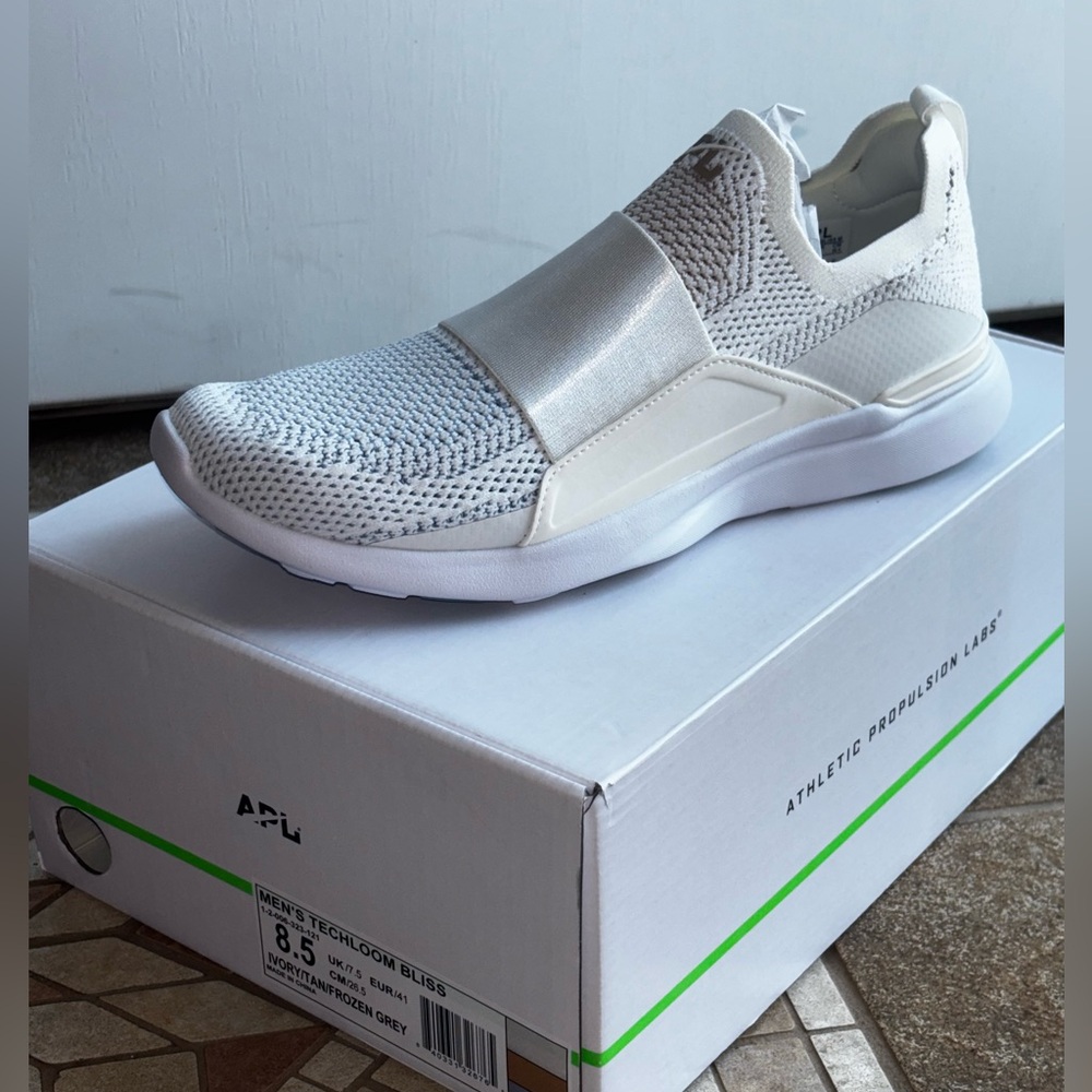 APL White and Silver Techloom Bliss Sneakers